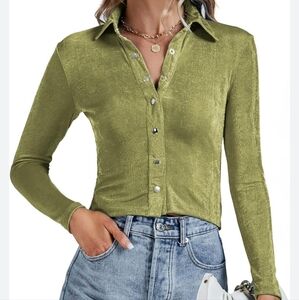 Lyaner Green Lightweight Stretchy Crop Jacket Women's L NWOT (BB1)‎
